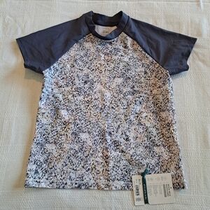 Athleta Girl girls size 14 rash guard, camo & gray New